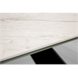 Mobital Bridge Extending Dining Table White Carrera- Black  Base