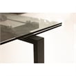 Mobital Cantro Extending Dining Table Clear Glass With Black  Base