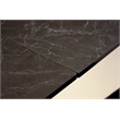 Mobital The W Dining Table Carrera Ceramic on Glass- Black  Frame