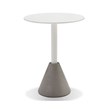 Mobital Cayo Dining Table White Solid Surface With White  Frame