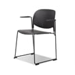 Mobital Pringle Stackable Arm Chair Black- Black  Legs Set Of 4