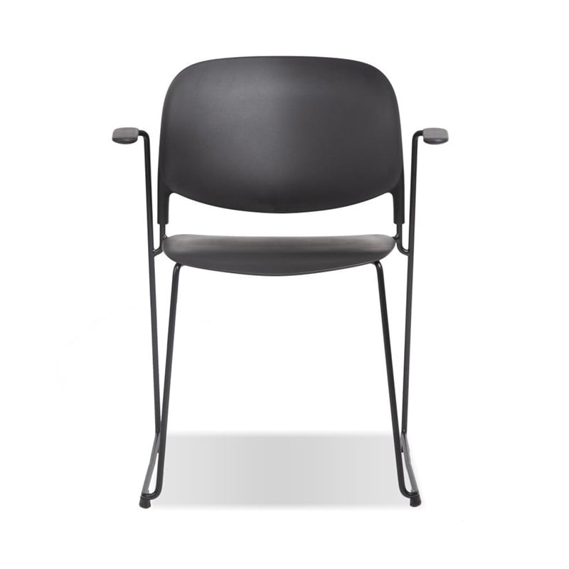 Mobital Pringle Stackable Arm Chair Black- Black  Legs Set Of 4