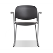 Mobital Pringle Stackable Arm Chair Black- Black  Legs Set Of 4