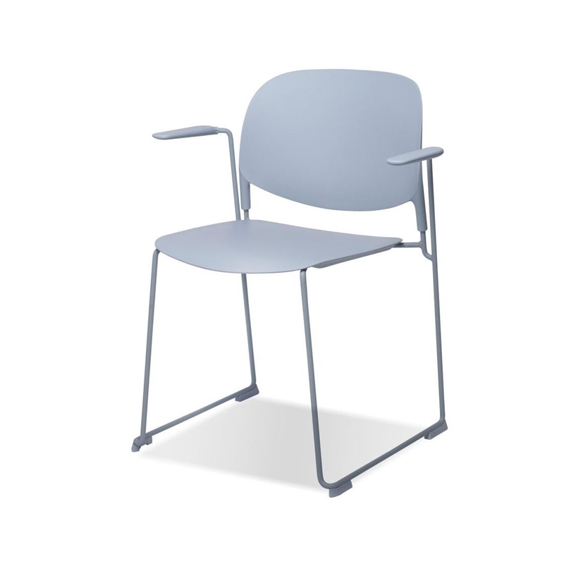 Mobital Pringle Stackable Arm Chair Light Blue- Light Blue Legs Set Of 4