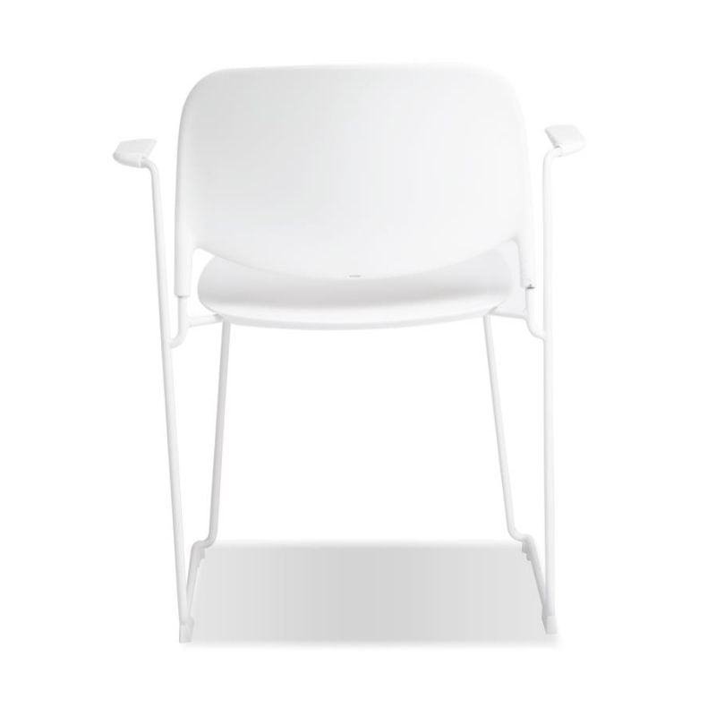 Mobital Pringle Stackable Arm Chair White- White  Legs Set Of 4