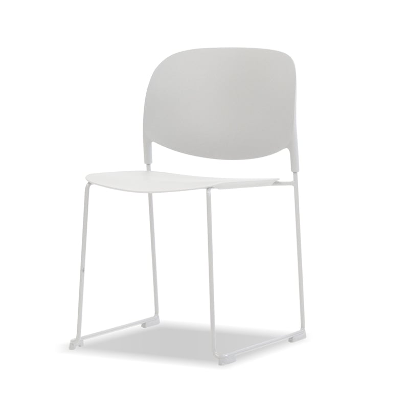Mobital Pringle Stackable Dining Chair White- White Set Of 4