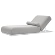 Mobital Bondi Lounge Chair Sunbrella Silver Grey Fabric- White Frame