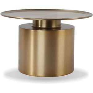 Mobital Rook Modern Aluminum Coffee Table in Antique Brass Finish