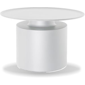 Mobital Rook Modern Aluminum Coffee Table Powder Coated in Matte White