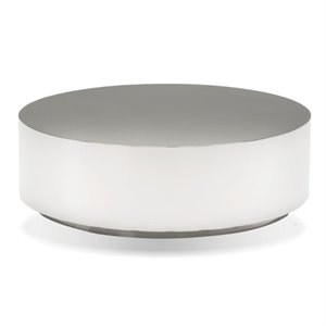Mobital Sphere Modern Stainless Steel Coffee Table Polished in Silver