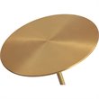 Mobital Circulo Modern End Table with Antique Brass Top and White Marble Base