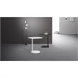 Mobital Perch Modern Powder Coated Steel Top and Frame End Table in Matte White