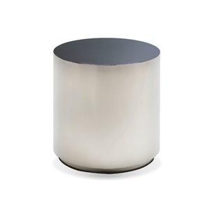Mobital Sphere Modern Stainless Steel End Table in Polished Black Finish