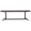 Mobital Navajo Modern Dark Emperador Marble Sofa Table with Black Base