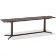 Mobital Navajo Modern Dark Emperador Marble Sofa Table with Black Base