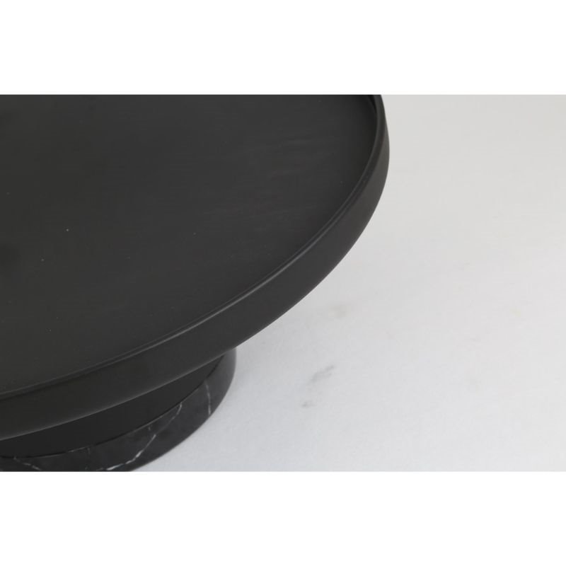 Mobital Spacer Modern Aluminum Top Coffee Table Powder Coated in Black