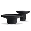 Mobital Spacer Modern Aluminum Top Coffee Table Powder Coated in Black