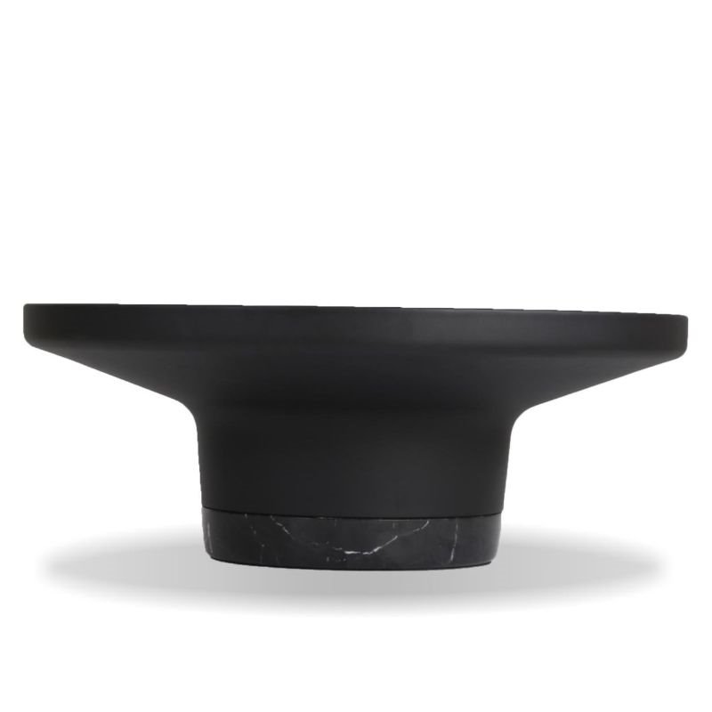 Mobital Spacer Modern Aluminum Top Coffee Table Powder Coated in Black