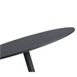 Mobital Circulo Modern End Table with Steel Black Top and Black Marble Base