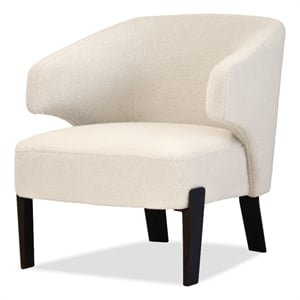 Mobital Rancho 15&quot Fabric Arm Chair with Black Powder Coated Legs in Cream