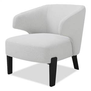 Mobital Rancho 15&quot Fabric Arm Chair with Black Powder Coated Legs in Linen Pique