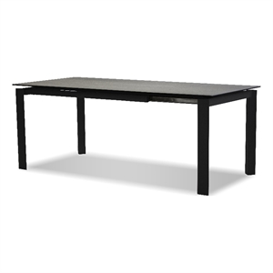 Mobital Casper 30&quot Ceramic and Metal Extending Dining Table in Concrete Gray