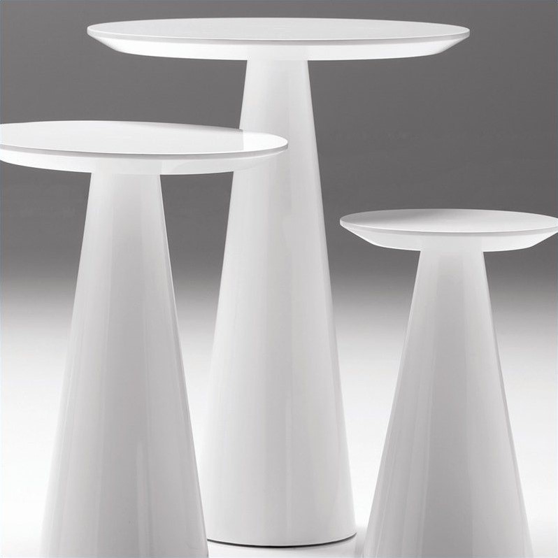 Mobital Tower Tall End Table in High Gloss White - WEN ...