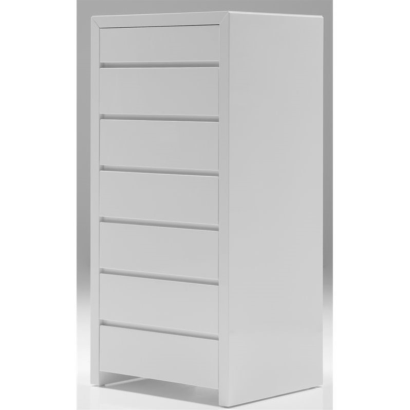 Mobital Blanche 6 Drawer Lingerie Chest In High Gloss White Ch6