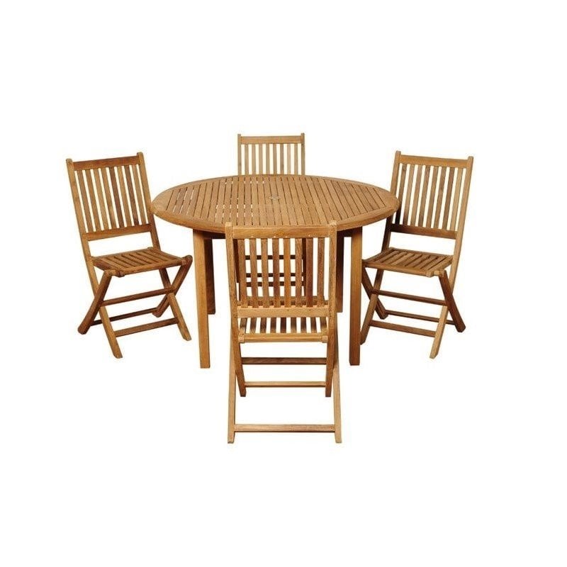 5 piece teak outdoor dining set