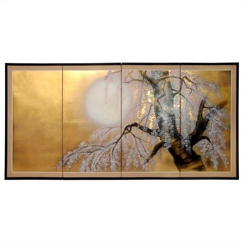 Oriental Furniture 36" Sakura Blossom in Gold   SILK SAKURA