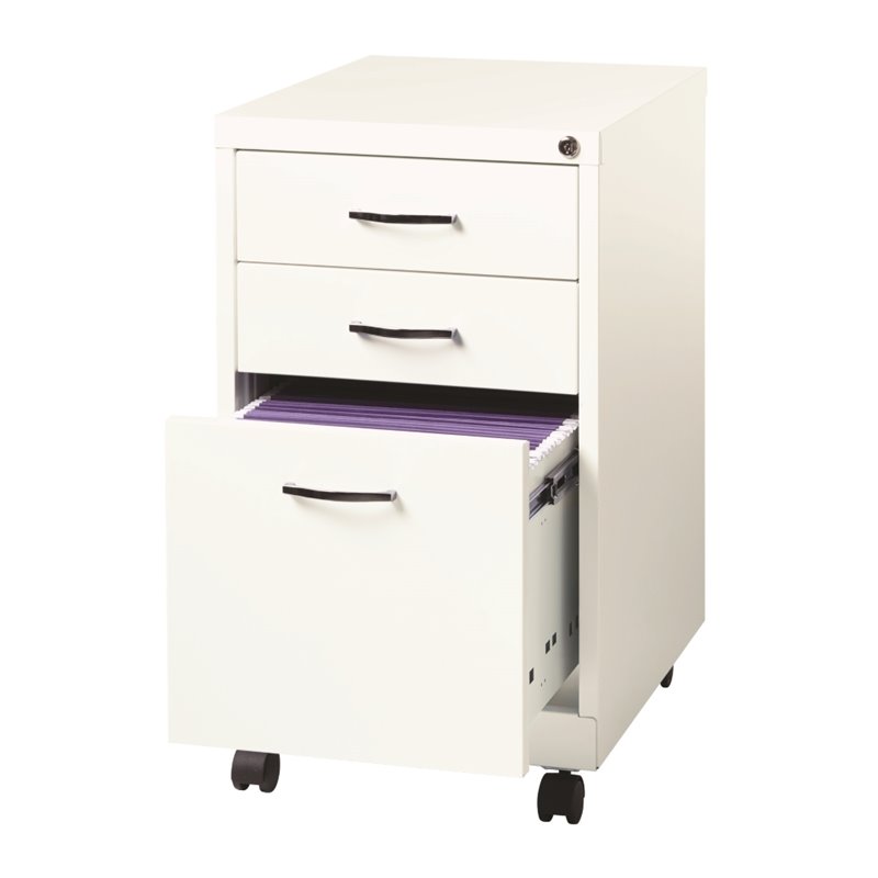 Hirsh Soho 3 Drawer Filing Cabinet In White 21028