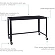 Hirsh Ready-to-assemble 48-inch Wide Mobile Metal Desk Black