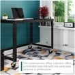 Hirsh Ready-to-assemble 48-inch Wide Mobile Metal Desk Black