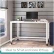 Hirsh Ready-to-assemble 48-inch Wide Mobile Metal Desk White