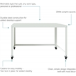 Hirsh Ready-to-assemble 48-inch Wide Mobile Metal Desk White