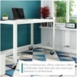 Hirsh Ready-to-assemble 48-inch Wide Mobile Metal Desk White
