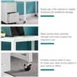 Hirsh Ready-to-assemble 48-inch Wide Mobile Metal Desk White