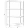 Iron Horse 2300 Riveted Metal Shelving 4-Shelf Unit 18D x 36W x 60H Black