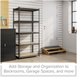 Iron Horse 2300 Riveted Metal Shelving 5-Shelf Unit 18D x 36W x 72H Black