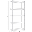 Iron Horse 2300 Riveted Metal Shelving 5-Shelf Unit 18D x 36W x 72H Black