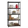 Iron Horse 2300 Riveted Metal Shelving 5-Shelf Unit 18D x 36W x 72H Black