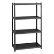 Hirsh 3200 Riveted Metal Shelving 4-Shelf Unit 18Dx36Wx60H Gunmetal Gray/Black