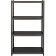 Hirsh 3200 Riveted Metal Shelving 4-Shelf Unit 18Dx36Wx60H Gunmetal Gray/Black