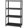 Hirsh 3200 Riveted Metal Shelving 4-Shelf Unit 18Dx36Wx60H Gunmetal Gray/Black