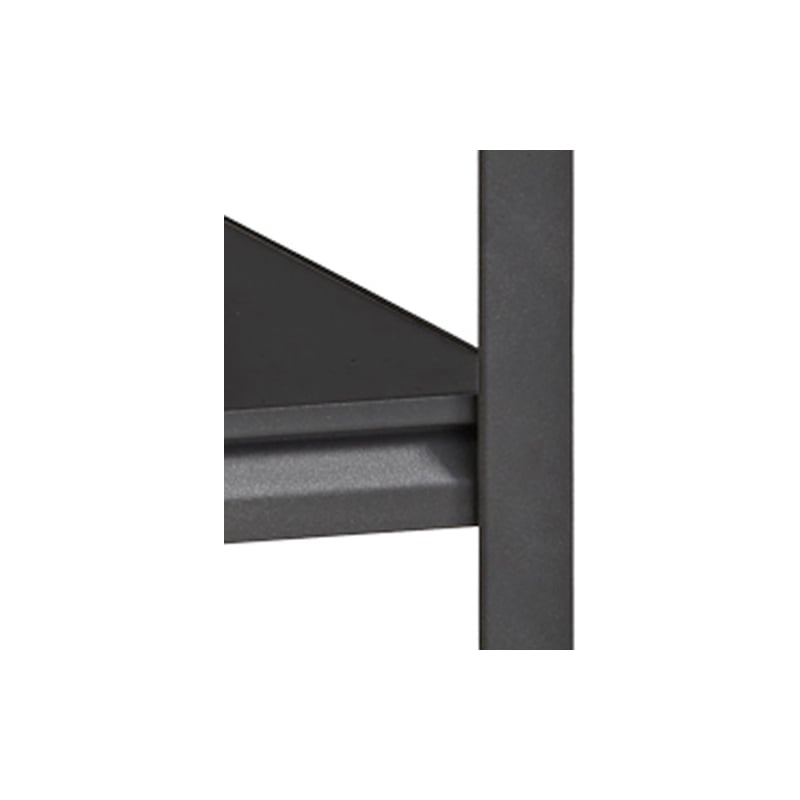 Hirsh 3200 Riveted Metal Shelving 4-Shelf Unit 18Dx36Wx60H Gunmetal Gray/Black