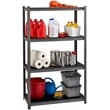 Hirsh 3200 Riveted Metal Shelving 4-Shelf Unit 18Dx36Wx60H Gunmetal Gray/Black