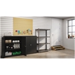 Hirsh 3200 Riveted Metal Shelving 4-Shelf Unit 18Dx36Wx60H Gunmetal Gray/Black