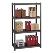 Hirsh 3200 Riveted Metal Shelving 4-Shelf Unit 18Dx36Wx60H Gunmetal Gray/Black