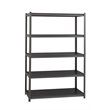 Hirsh 3200 Riveted Metal Shelving 5-Shelf Unit 18Dx48Wx72H Gunmetal Gray/Black