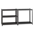 Hirsh 3200 Riveted Metal Shelving 5-Shelf Unit 18Dx48Wx72H Gunmetal Gray/Black